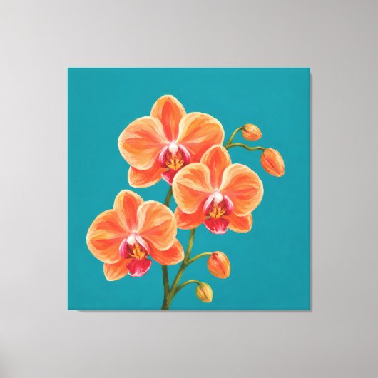 orchideeën spuit schilderen canvas afdruk (Voorkant)