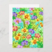 Orchideeën Succulenten Monsteras Waterverf Briefka Briefkaart (Voorkant / Achterkant)