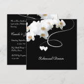 Orchideeën & Swirls Rehearsal Dinner Invitation Kaart (Voorkant / Achterkant)