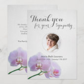 Orchideeën Sympathie Dankjewel Kaart met Foto (Voorkant / Achterkant)