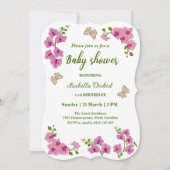 Orchideeën Tropical Butterfly Baby shower Kaart (Voorkant)
