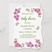 Orchideeën Tropical Butterfly Baby shower Kaart (Voorkant)
