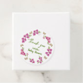 Orchideeën Tropisch Butterfly Paars Pin Baby showe Bedankjes Labels (In situ)