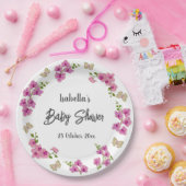 Orchideeën Tropisch Butterfly Paars Roze Papieren Bordje (Feest)