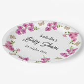 Orchideeën Tropisch Butterfly Paars Roze Papieren Bordje (Gekanteld)