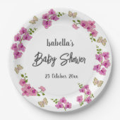 Orchideeën Tropisch Butterfly Paars Roze Papieren Bordje (Voorkant)