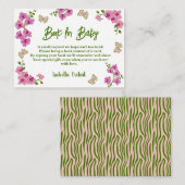 Orchideeën Tropisch Paars Roze Gift Book voor Baby Informatiekaartje (Voorkant / Achterkant)