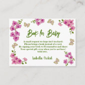 Orchideeën Tropisch Paars Roze Gift Book voor Baby Informatiekaartje (Voorkant)
