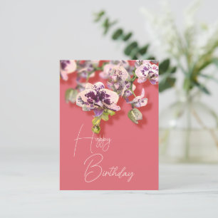 Orchideeën Tropische Bloemen Gelukkige Verjaardag  Briefkaart