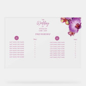 Orchideeën Trouwacryl Zitting Grafiek Acryl Bord (Voorkant)