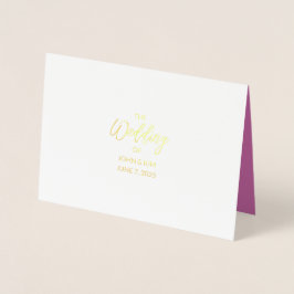 Orchideeën Trouwen Gouden Folie RSVP Kaart