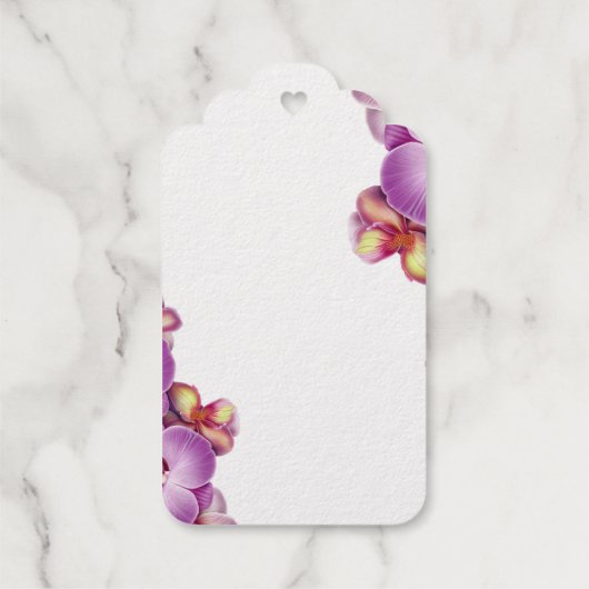 Orchideeën Trouwgoud Cadeaulabels (Achterkant)