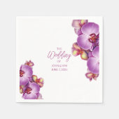 Orchideeën Trouwpapier Servet (Voorkant)