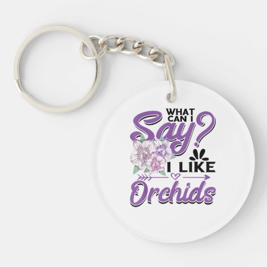 Orchideeën tuinieren sleutelhanger (Voorkant)