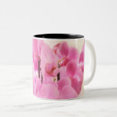 orchideeën. tweekleurige koffiemok (Voorkant rechts)