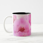 orchideeën. tweekleurige koffiemok (Links)