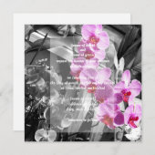 orchideeën-uitnodiging kaart (Voorkant / Achterkant)