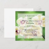 Orchideeën uitnodigingen 50ste huwelijksverjaardag (Voorkant / Achterkant)