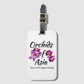 Orchideeën van Azië Bagagelabel (Voorkant (verticaal))