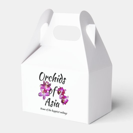 Orchideeën van Azië Bedankdoosjes (Voorkant Zijde)