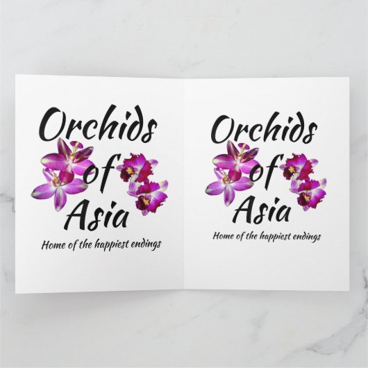 Orchideeën van Azië Bedankkaart (Binnen)