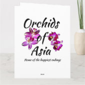 Orchideeën van Azië Bedankkaart (Achterkant)