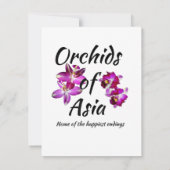 Orchideeën van Azië Bedankkaart (Achterkant)