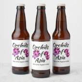 Orchideeën van Azië Bier Etiket (Flessen)