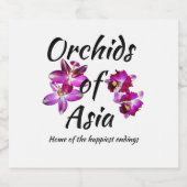 Orchideeën van Azië Bier Etiket (Enkel label)