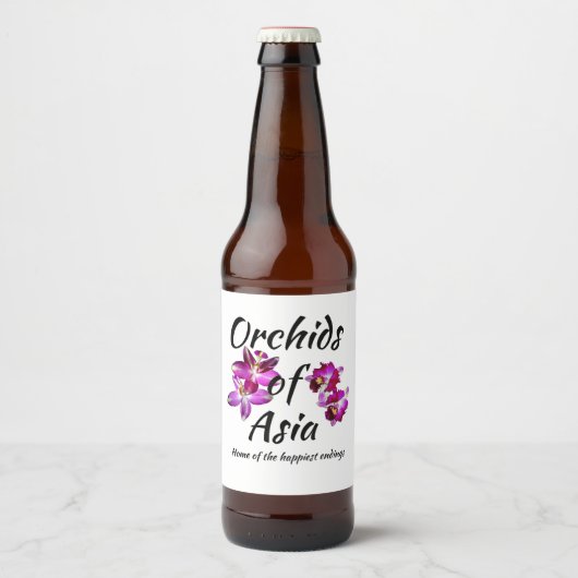 Orchideeën van Azië Bier Etiket (Voorkant)