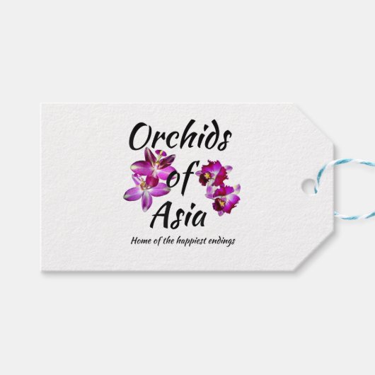 Orchideeën van Azië Cadeaulabel (Voorkant (Horizontaal))