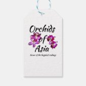 Orchideeën van Azië Cadeaulabel (Achterkant)