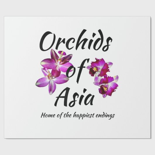 Orchideeën van Azië Cadeaupapier (Vlak)