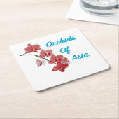 Orchideeën van Azië Dag Spa Kartonnen Onderzetters (Schuin)