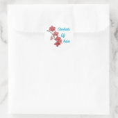 Orchideeën van Azië Dag Spa Ronde Sticker (Tas)