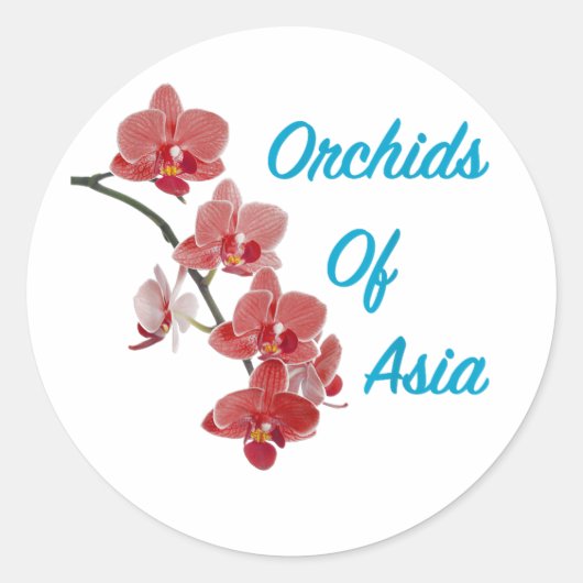 Orchideeën van Azië Dag Spa Ronde Sticker (Voorkant)