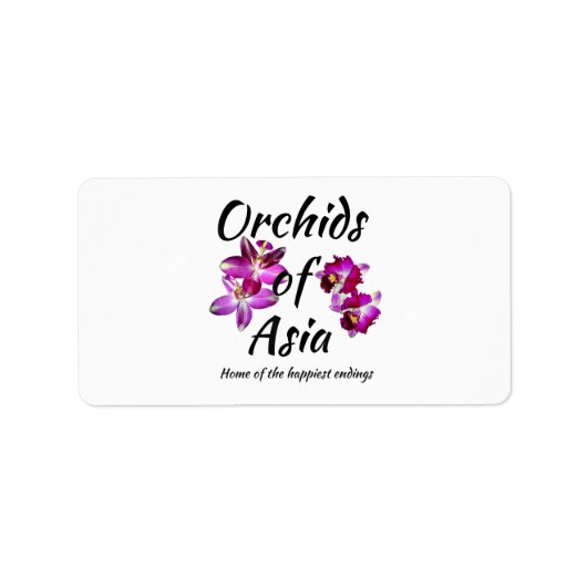 Orchideeën van Azië Etiket (Voorkant)