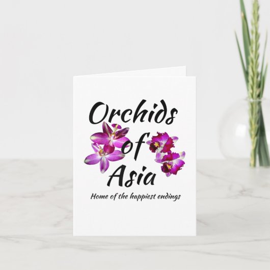 Orchideeën van Azië Feestdagen Kaart (Voorkant)