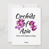 Orchideeën van Azië Feestdagenkaart (Achterkant)