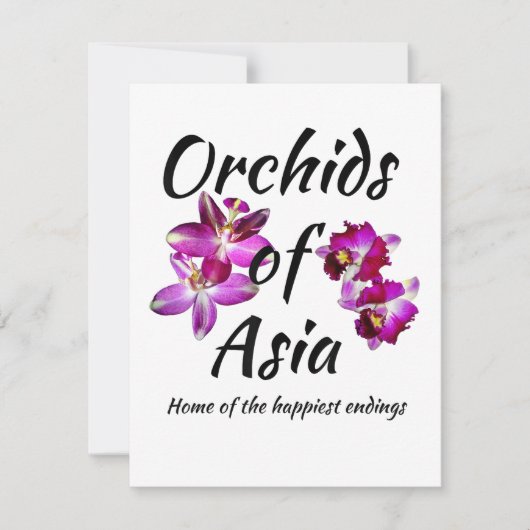 Orchideeën van Azië Feestdagenkaart (Voorkant)