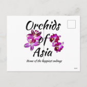Orchideeën van Azië Feestdagenkaart (Achterkant)