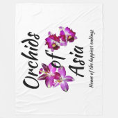 Orchideeën van Azië Fleece Deken (Voorkant)