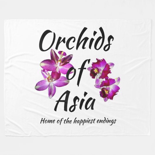 Orchideeën van Azië Fleece Deken (Voorkant (Horizontaal))