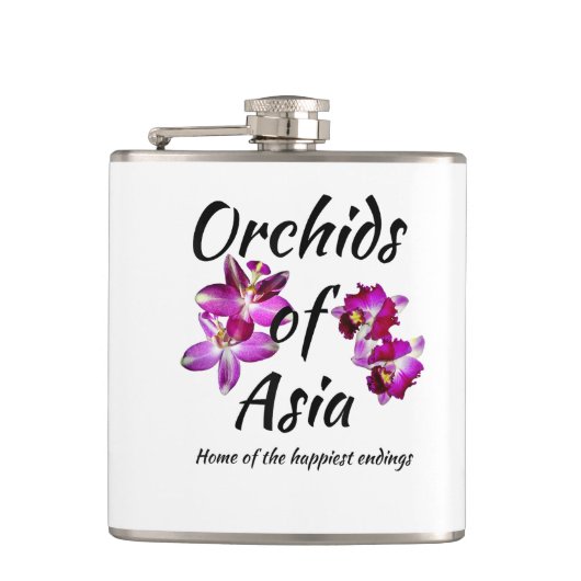 Orchideeën van Azië Heupfles (Voorkant)