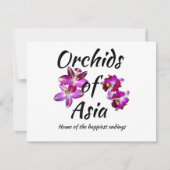 Orchideeën van Azië Kaart (Voorkant)