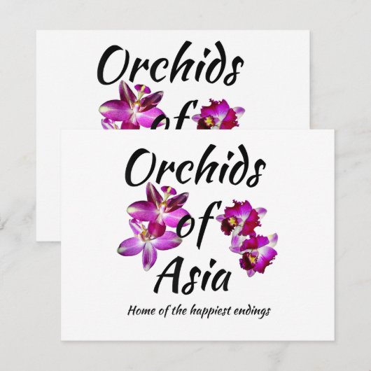 Orchideeën van Azië Kaart (Voorkant / Achterkant)