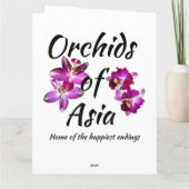 Orchideeën van Azië Kaart (Achterkant)