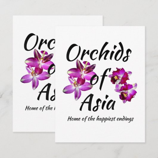 Orchideeën van Azië Kaart (Voorkant / Achterkant)