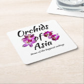 Orchideeën van Azië Kartonnen Onderzetters (Schuin)