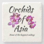 Orchideeën van Azië Stenen Onderzetter (Voorkant)